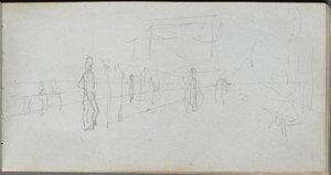 Sketchbook, strana 40: Perspektivní studie. od Jean Louis Ernest Meissonier
