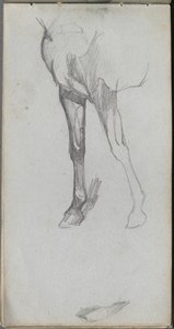 Náčrtník, strana 66: Studie koně. od Jean Louis Ernest Meissonier