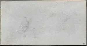 Náčrtník, strana 77: Studie obrázku. od Jean Louis Ernest Meissonier