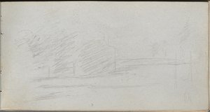 Náčrtník, strana 78: Krajinná studie. od Jean Louis Ernest Meissonier