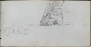 Sketchbook, strana 84: Figurální studie, Studie lodi. od Jean Louis Ernest Meissonier