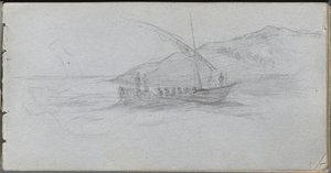 Sketchbook, strana 88: Seascape and Figure od Ernest Meissonier