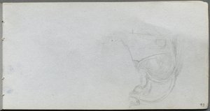 Skicák, strana 93: Studie sedla od Ernest Meissonier