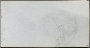 Náčrtník, strana 93: Studie sedla. od Jean Louis Ernest Meissonier
