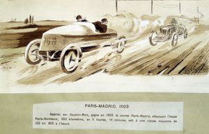 Závod Paříž-Madrid od Ernest Montaut