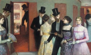 Soiree at the Opera, kolem roku 1900 (olej na plátně)