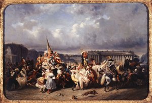 Karneval na Place de la Concorde, dnešní 8. obvod, mezi lety 1840 a 1845 (olej na plátně) od Ernest Seigneurgens