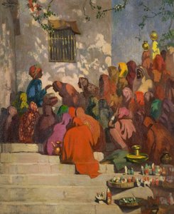 Ganga (neboli Hinduisté a Pandit), kolem roku 1922 (olej na plátně)