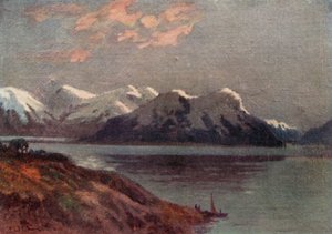 Magellanův průliv (barevné litho)