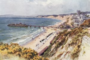 Bournemouth Pier and Sands z Eastcliff (barevné lito) od Ernest William Haslehust