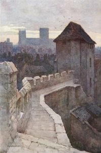 Plakát Fishergate ze zdí (barva lito) od Ernest William Haslehust