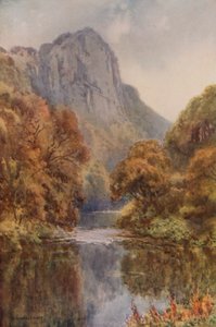 High Tor, Matlock (barevné lito) od Ernest William Haslehust