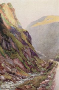 Honister Pass Dawn (barevné lito) od Ernest William Haslehust