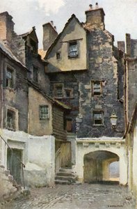 V Bakehouse Close: Rezidence markýze z Huntly (barevné lito) od Ernest William Haslehust