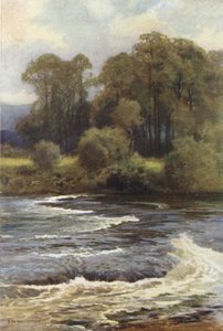 Monnington Falls (barevné lito) od Ernest William Haslehust