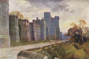 Severní terasa a Winchester Tower (barevné lito) od Ernest William Haslehust
