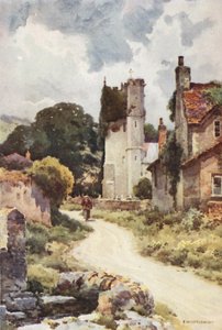 Portisham (barevné lito) od Ernest William Haslehust
