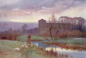 Řeka Temže: (barevná litografie) od Ernest William Haslehust