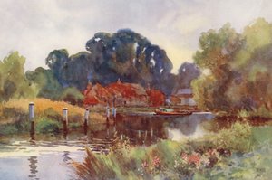 Řeka Temže: Pangbourne (barevná litografie) od Ernest William Haslehust