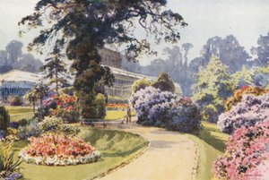 Zimní zahrady, Bournemouth (barevné lito) od Ernest William Haslehust