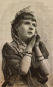 Dívka, rytina Ernesto Mancatroppa z fotografie L Guidi, z L