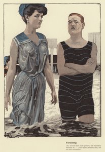 Muž a jeho vdaná milenka se koupou (barva litho)