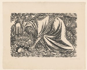 Mrtvé dítě je pohřbeno od Ernst Barlach (signed by artist)