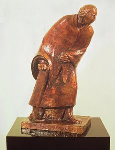 Stará žena s vycházkovou holí, 1913 (bronz)