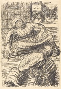 Street ve Varšavě, publikoval 1915. od Ernst Barlach