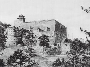 Jehol, Potala, Čihli, Hlavní budova Potaly, Pohled od jihozápadu (č/b fotografie) od Ernst Boerschmann