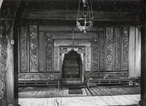 Kuangčou, Li pai sze, Kuangtung, Posvátný výklenek ve Velké mešitě (čb fotografie) od Ernst Boerschmann