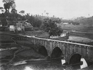 Luchou, Tzeliutsing, Sečuán, krajina (čb fotografie) od Ernst Boerschmann