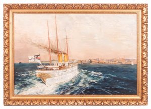 Císařská jachta SMS Hohenzollern u pobřeží Norska