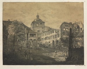 Šest pohledů na zámek Heidelberg: Zámecká terasa od Ernst Fries