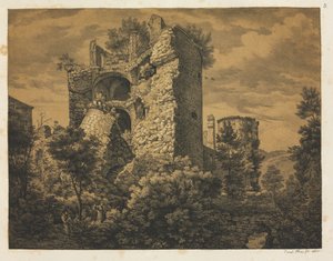 Šest pohledů na hrad Heidelberg: věž