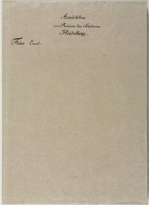 Šest pohledů na hrad Heidelberg: Wrapper, 1820. od Ernst Fries