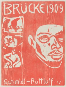 Obálka čtvrté ročenky umělecké skupiny the Brucke, 1909. od Ernst Ludwig Kirchner
