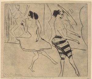 Tanečníci ve studiu, 1911. od Ernst Ludwig Kirchner