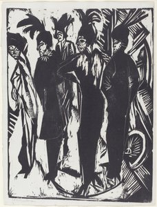 Pět žen na ulici, 1914. od Ernst Ludwig Kirchner