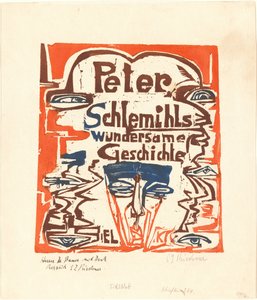 Titulní strana Podivuhodný příběh Petera Schlemihla, 1915. od Ernst Ludwig Kirchner