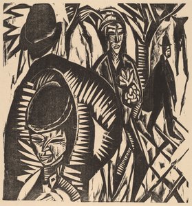 Pouliční scéna po dešti, 1914. od Ernst Ludwig Kirchner