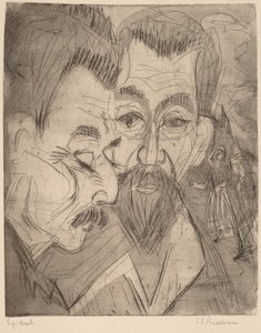 Dvě selské hlavy, 1920. od Ernst Ludwig Kirchner