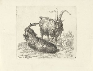 Dva berani na louce od Ernst Ludwig Creite