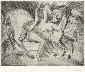 Akrobat na koni (Voltigeuse na koni) od Ernst Ludwig Kirchner