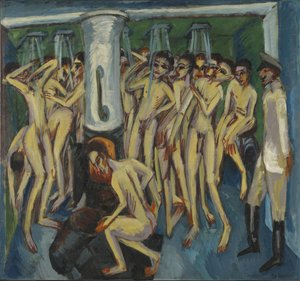 Dělostřelci ve sprše od Ernst Ludwig Kirchner