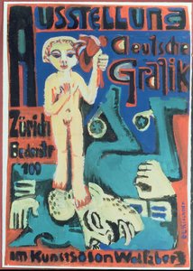 Výstava, Německá grafika v Kunstsalon Wolfsberg, c.1921 od Ernst Ludwig Kirchner