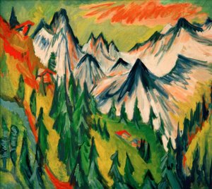 Vrcholky hor od Ernst Ludwig Kirchner