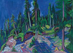 Studie horského lesa. 1936 od Ernst Ludwig Kirchner