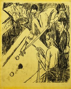 Hráč kulečníku; Billardspieler, 1915 od Ernst Ludwig Kirchner