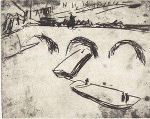 Most na nábřeží korunního prince (Brucke am Kronprinzen Ufer) od Ernst Ludwig Kirchner
